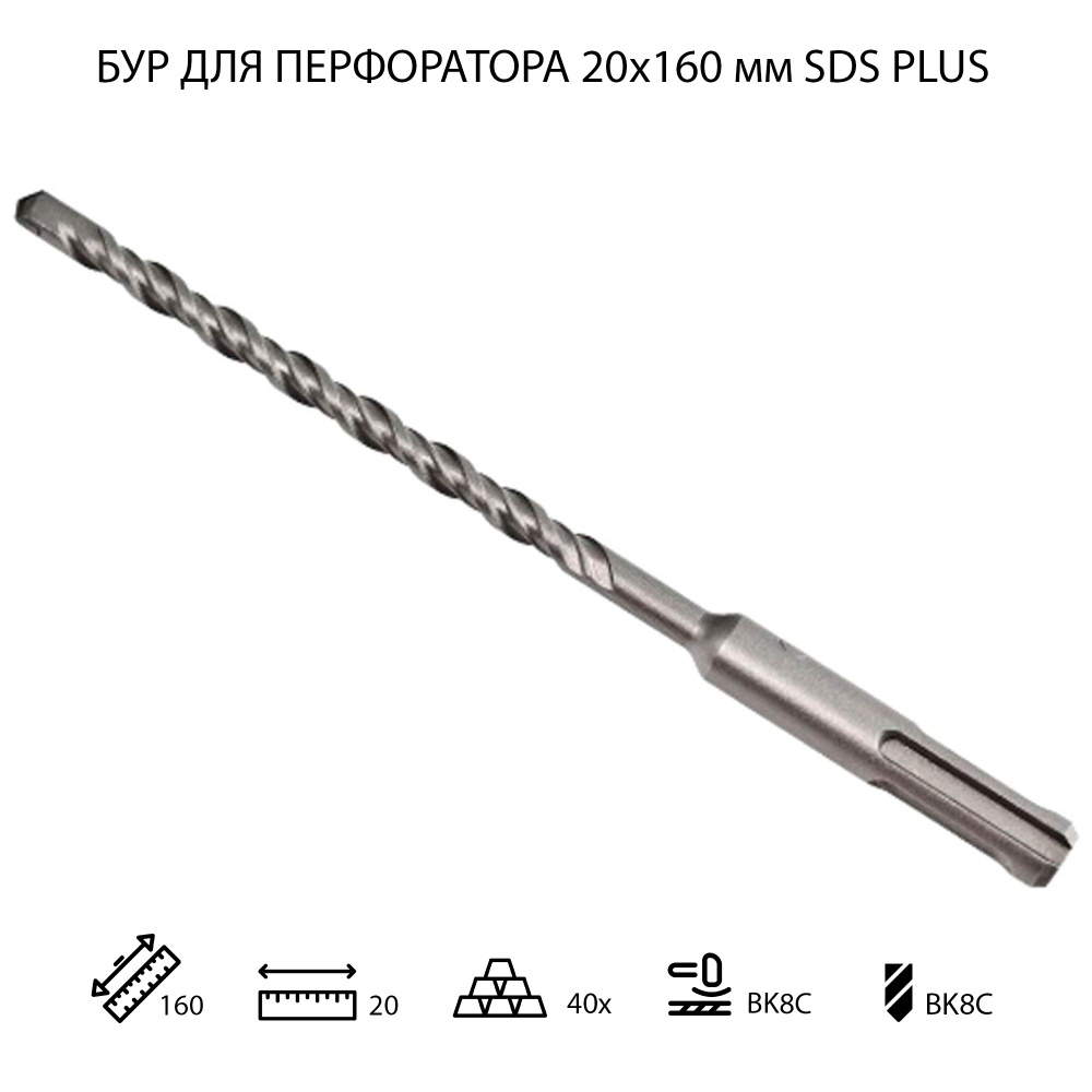 Бур по бетону Sds Max d. 10 х 260 мм